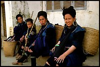 Black Hmong Women. Sapa, Vietnam (color)