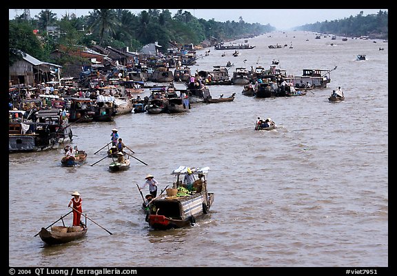 Heavy activity on the river. Can Tho, Vietnam