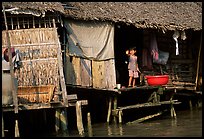 Housing at the edge of the canal, Phung Hiep. Can Tho, Vietnam ( color)