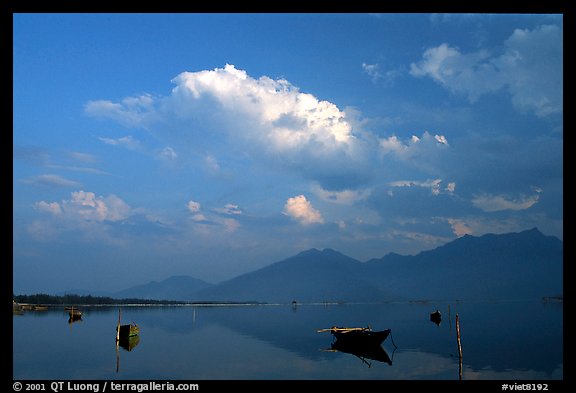 Evening on lagoon. Vietnam (color)