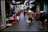 Street scene in the old city. Hanoi, Vietnam (color)