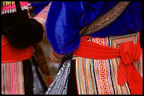 Detail of  Flower Hmong dress. Bac Ha, Vietnam (color)