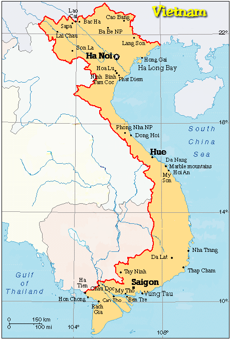 map of Vietnam