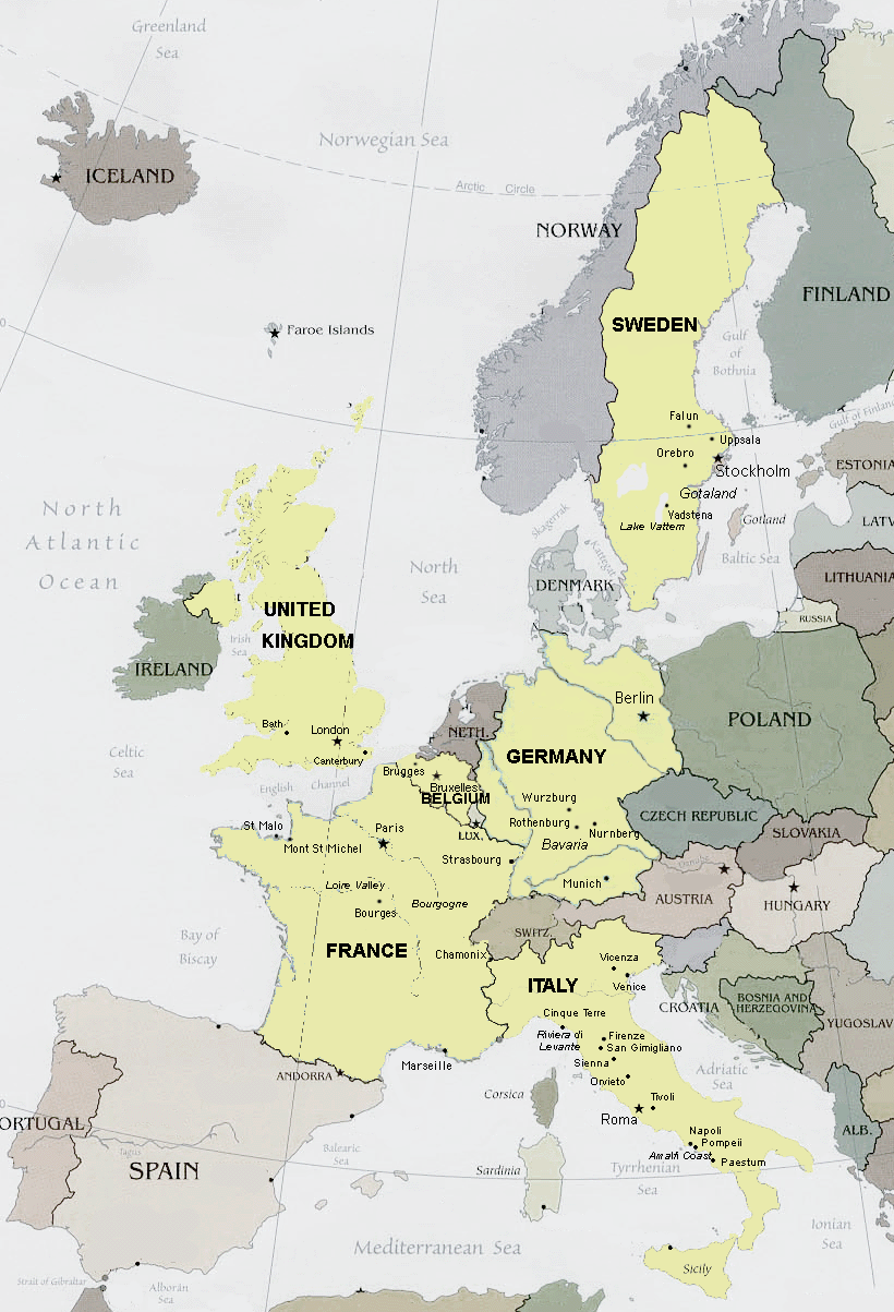 map of Europe