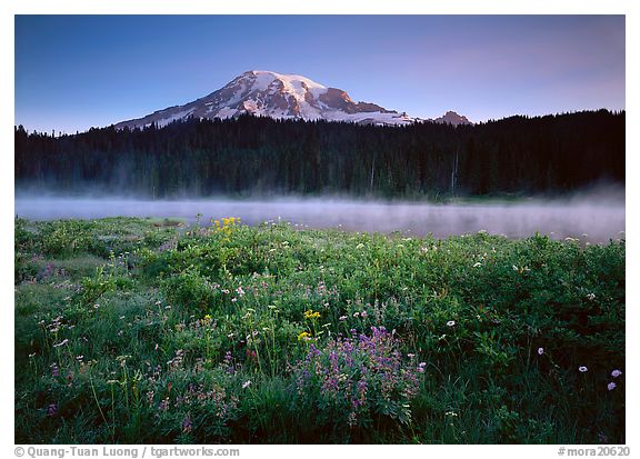 Reflection Lake, Mount Rainier National Park, Washington.  ()