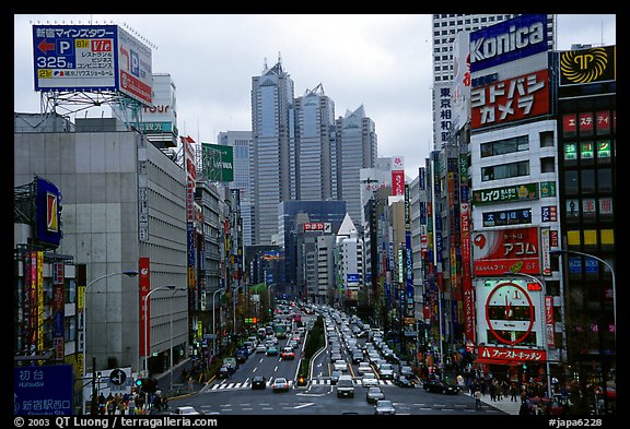 Avenue in Shinjuku. Tokyo, Japan