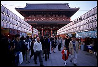 Nakamise-dori, Senso-ji's temple precint's shopping street, Asakusa. Tokyo, Japan (color)