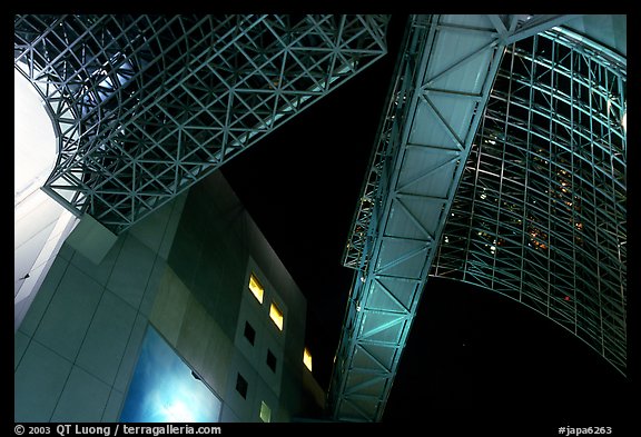 Structures in the train station. Kyoto, Japan