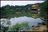 Golden pavilion, Kinkaku-ji Temple. Kyoto, Japan (color)