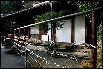 Prayer notes in a temple. Kyoto, Japan