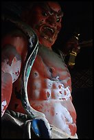 Fearsome statue of Deva King at Omote-mon Gate. Nikko, Japan (color)