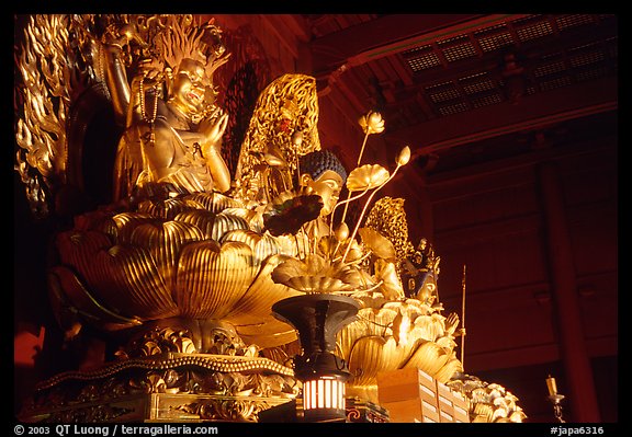 Statue of buddhist goddess. Nikko, Japan (color)
