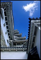 Architectural detail of the castle. Himeji, Japan ( color)