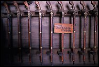 Rack of period riffles. Himeji, Japan