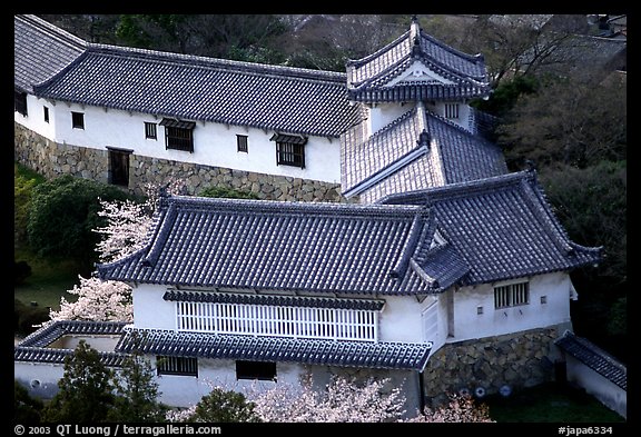 Secondary structures in castle. Himeji, Japan