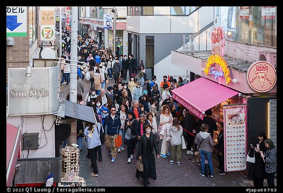 Takeshita Street, Harajuku. Tokyo, Japan (color)