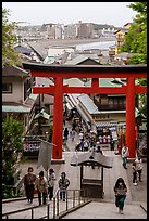 Red Tori Gate. Enoshima Island, Japan ( color)