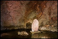 Inscribed rock in pool, Enoshima Iwaya Caves. Enoshima Island, Japan ( color)