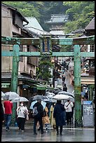 Alley with a statue. Enoshima Island, Japan ( color)