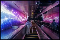 Second Luminous Way escalator. Enoshima Island, Japan ( color)