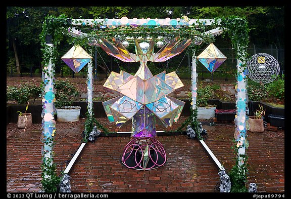 Modern sculpture, Samuel Cocking Garden. Enoshima Island, Japan (color)