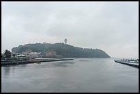 Mouth of Sakai River and Enoshima Island. Enoshima Island, Japan ( color)