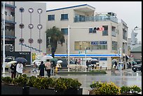 Beachfront street on a rainy day. Fujisawa, Japan ( color)