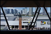 TeamLab building and Chuo skyline. Tokyo, Japan ( color)