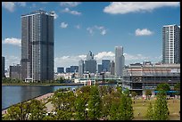 Park and river, Toyosu. Tokyo, Japan ( color)