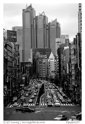 High rises in Shinjuku. Tokyo, Japan (black and white)