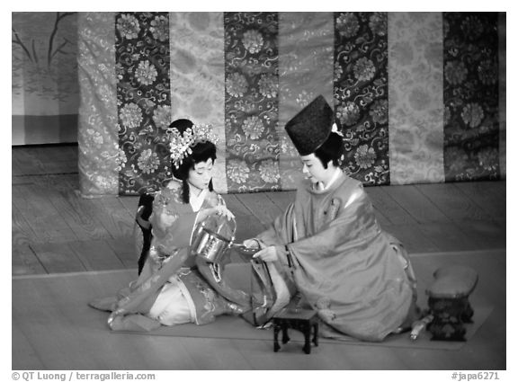 Tea ceremony performed at the Gion Kobu Kaburen-jo theatre. Kyoto, Japan