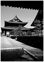 Entrance of the Tofuju-ji Temple, one of the city's five main Zen temples. Kyoto, Japan (black and white)