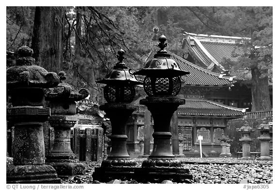 Sacred urns in Tosho-gu Shrine. Nikko, Japan
