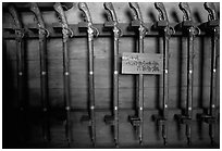 Rack of period riffles. Himeji, Japan ( black and white)