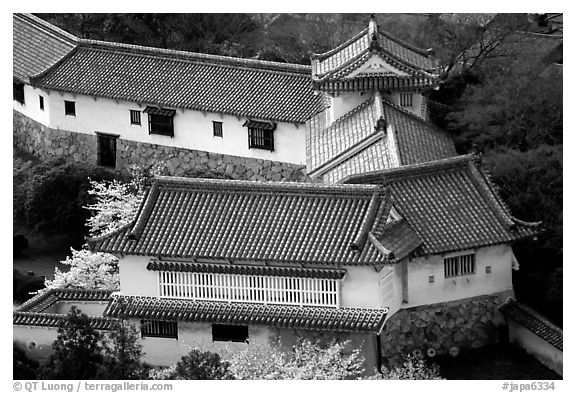 Secondary structures in castle. Himeji, Japan