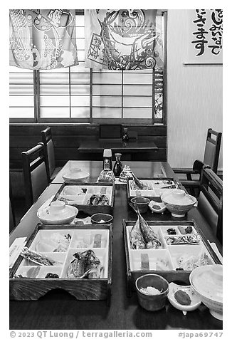 Restaurant with Japanese-style breakfast, Fujisawa. Japan