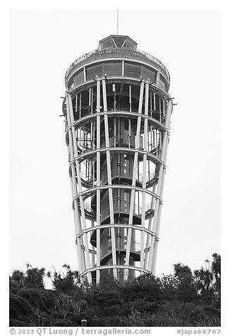 Enoshima Sea Candle. Enoshima Island, Japan (black and white)