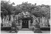 Okutsumiya Shrine. Enoshima Island, Japan ( black and white)
