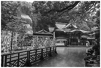 Yasaka Shrine. Enoshima Island, Japan ( black and white)