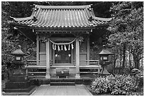 Yasaka Shrine. Enoshima Island, Japan ( black and white)