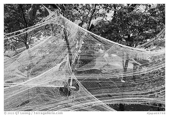 Art installation in Samuel Cocking Garden. Enoshima Island, Japan (black and white)