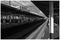Train station, Urayasu. Tokyo, Japan ( black and white)