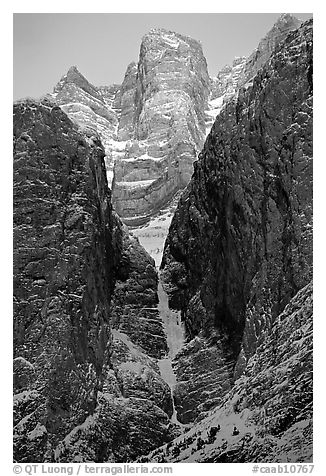 Frozen waterfall called Polar Circus, on Cirrus Mountain. Banff National Park, Canadian Rockies, Alberta, Canada