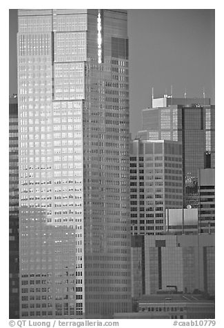 High-rise buildings. Calgary, Alberta, Canada (black and white)