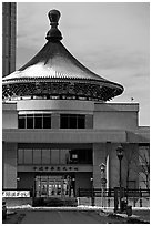 Chinese Cultural center. Calgary, Alberta, Canada (black and white)