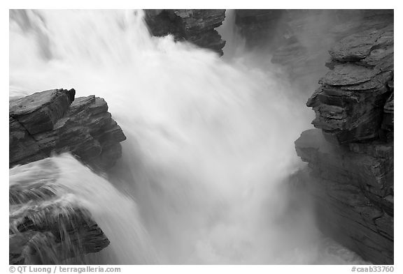 Rushing water, Athabasca Falls. Jasper National Park, Canadian Rockies, Alberta, Canada