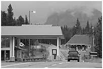 Border Crossing. Waterton Lakes National Park, Alberta, Canada ( black and white)