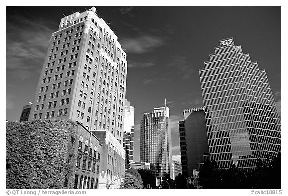 High-rise towers. Vancouver, British Columbia, Canada (black and white)