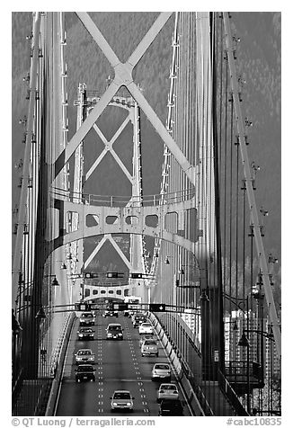 Lions Gate Bridge. Vancouver, British Columbia, Canada (black and white)