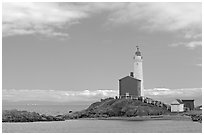 Fisgard Lighthouse. Victoria, British Columbia, Canada (black and white)